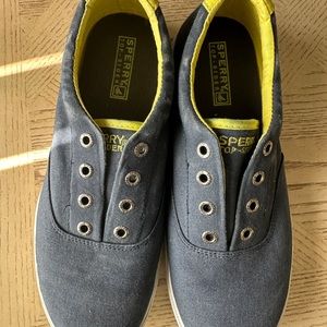 Youth Boys Blue Green Sperry Halyard Boat Shoes Size 6